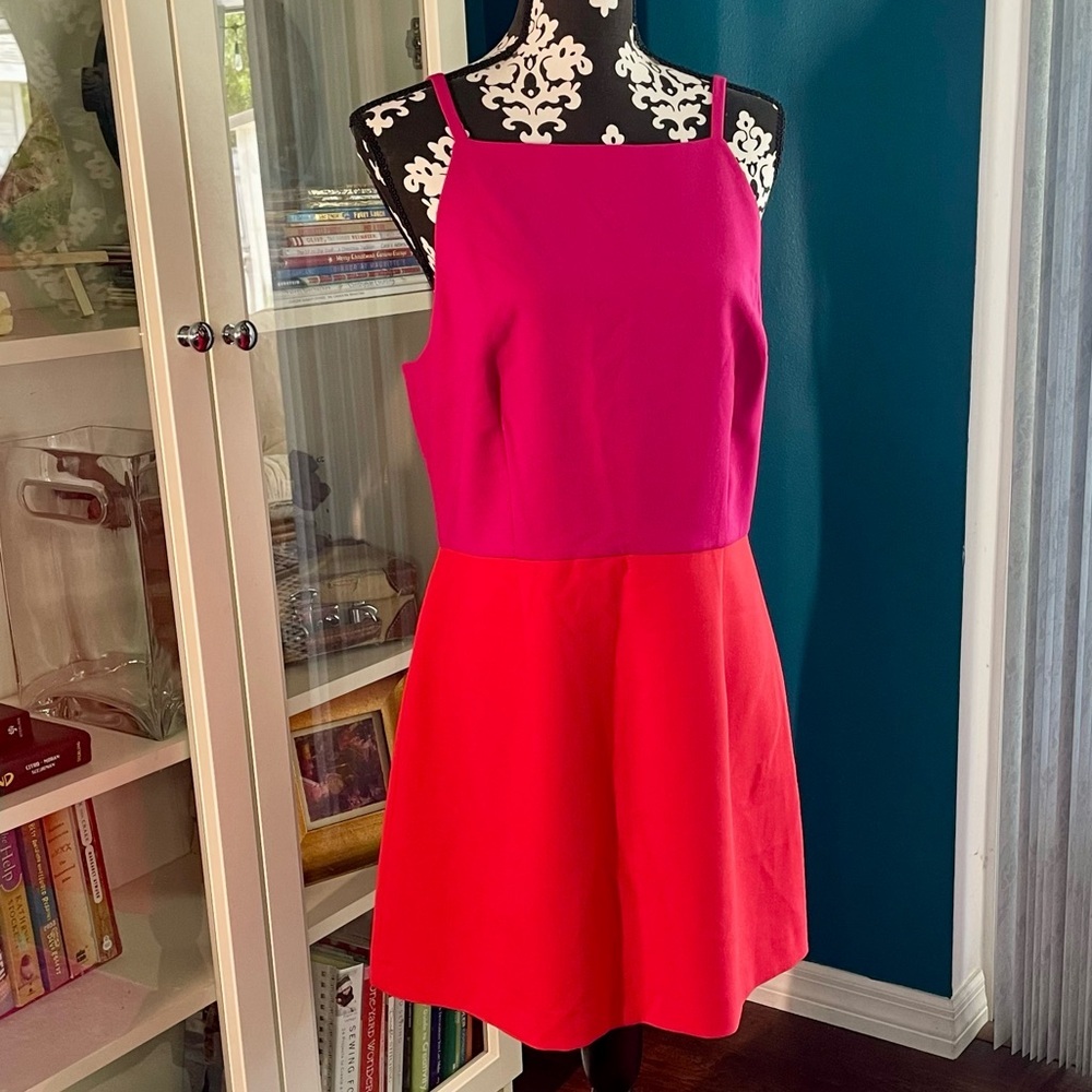 French Connection Colorblock Bodycon Mini Dress with Spaghetti Straps​